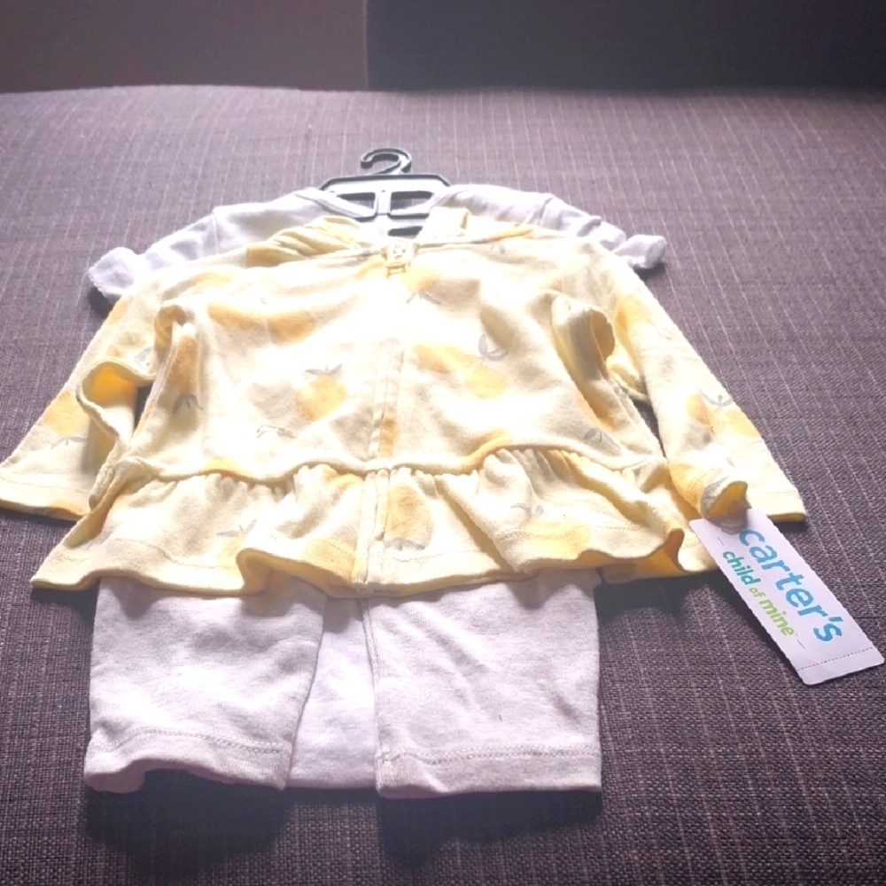 Carter's Yellow and White Baby Outfit